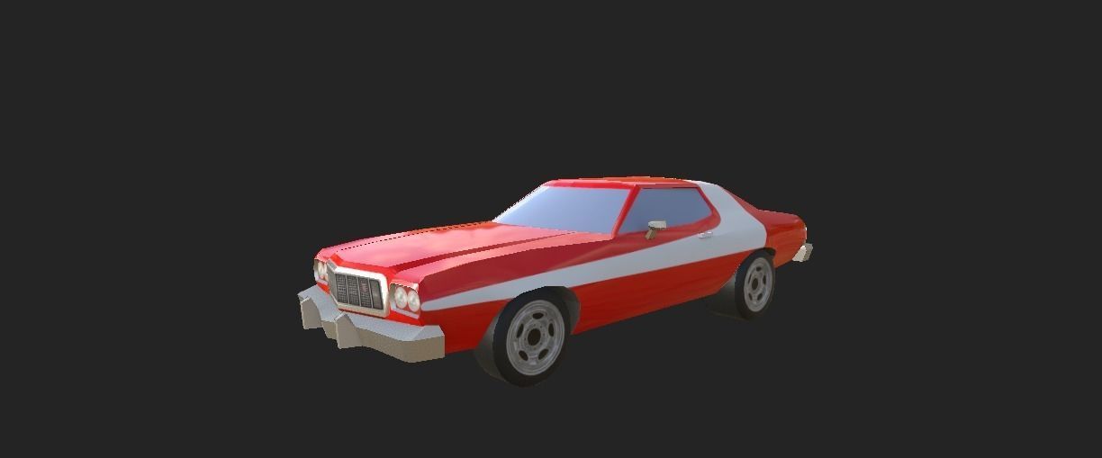 STRIPED TOMATO REPLICA Low-poly 3D model_4