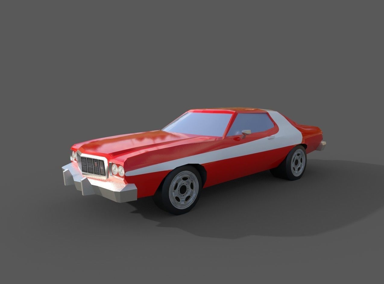 STRIPED TOMATO REPLICA Low-poly 3D model_2