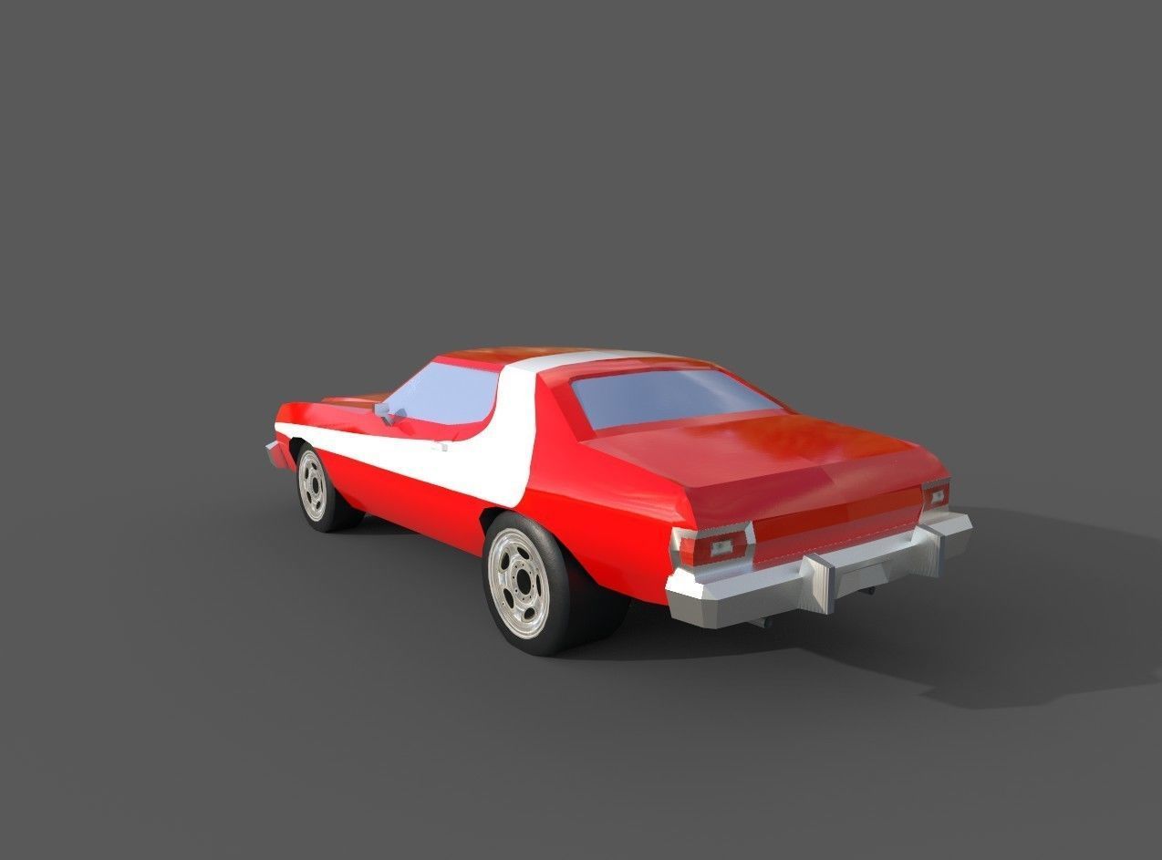STRIPED TOMATO REPLICA Low-poly 3D model_3