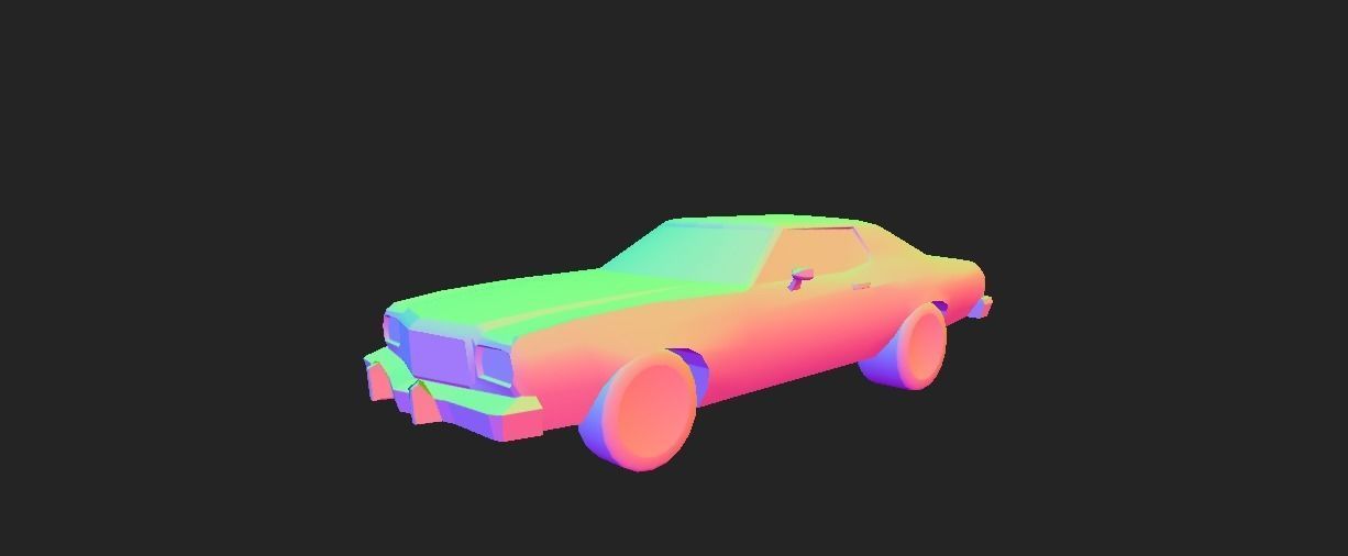 STRIPED TOMATO REPLICA Low-poly 3D model_15