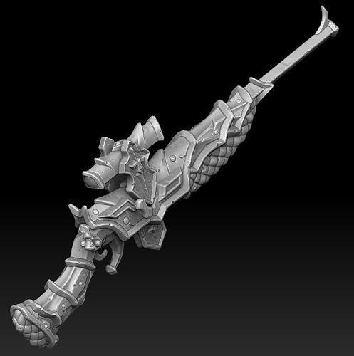 Knight sniper rifle 3d print 3D print model