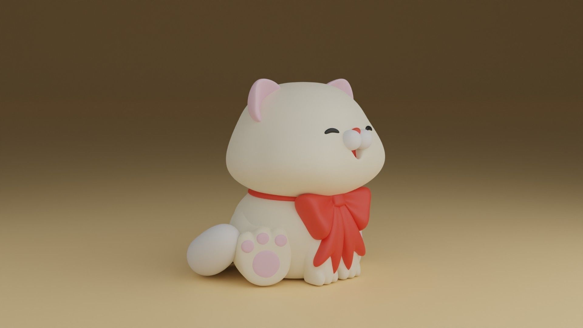 cat stl 3d print model 3D print model_7