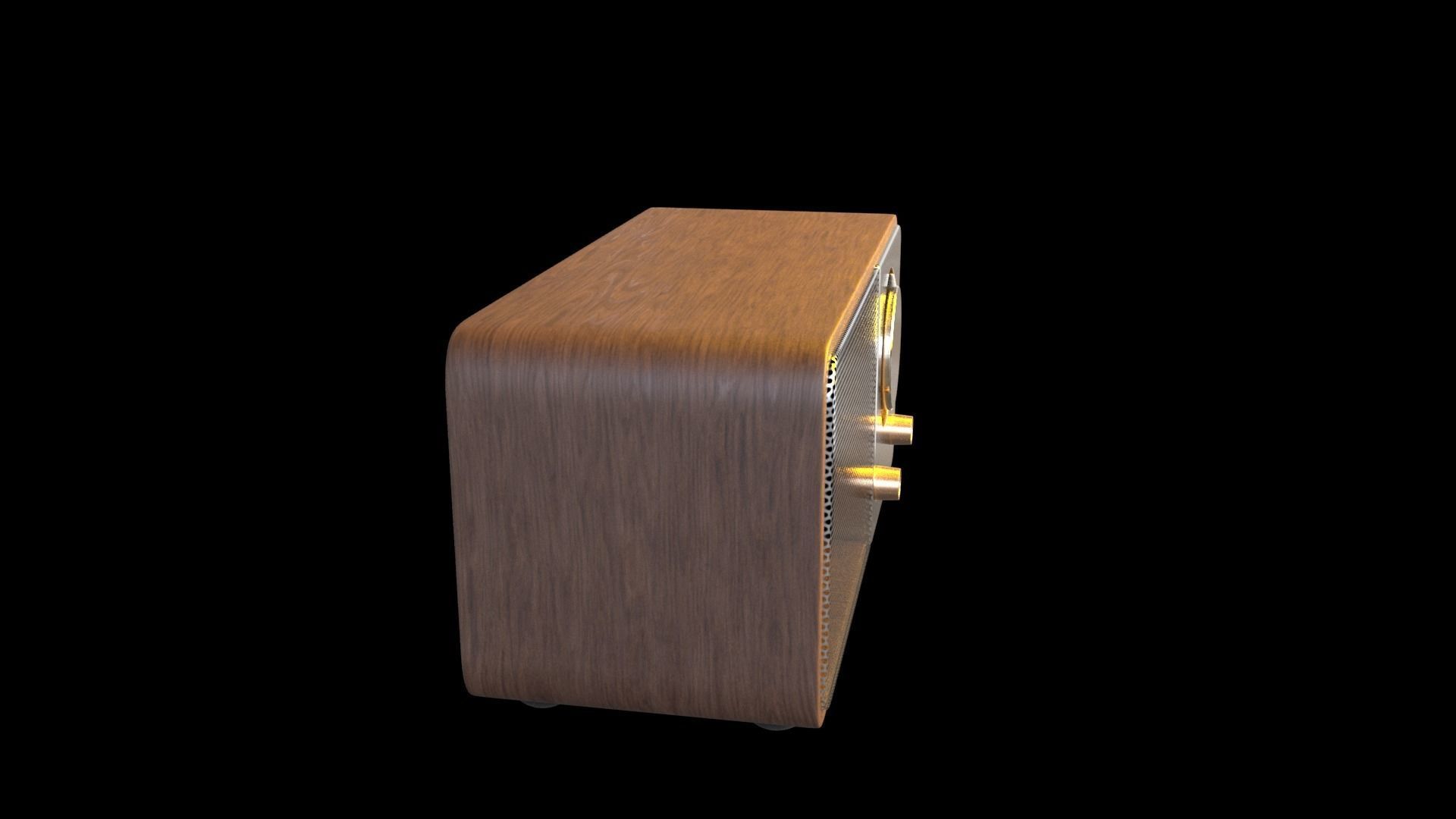 Vintage style radio with Bluetooth connectivity 3D model_19