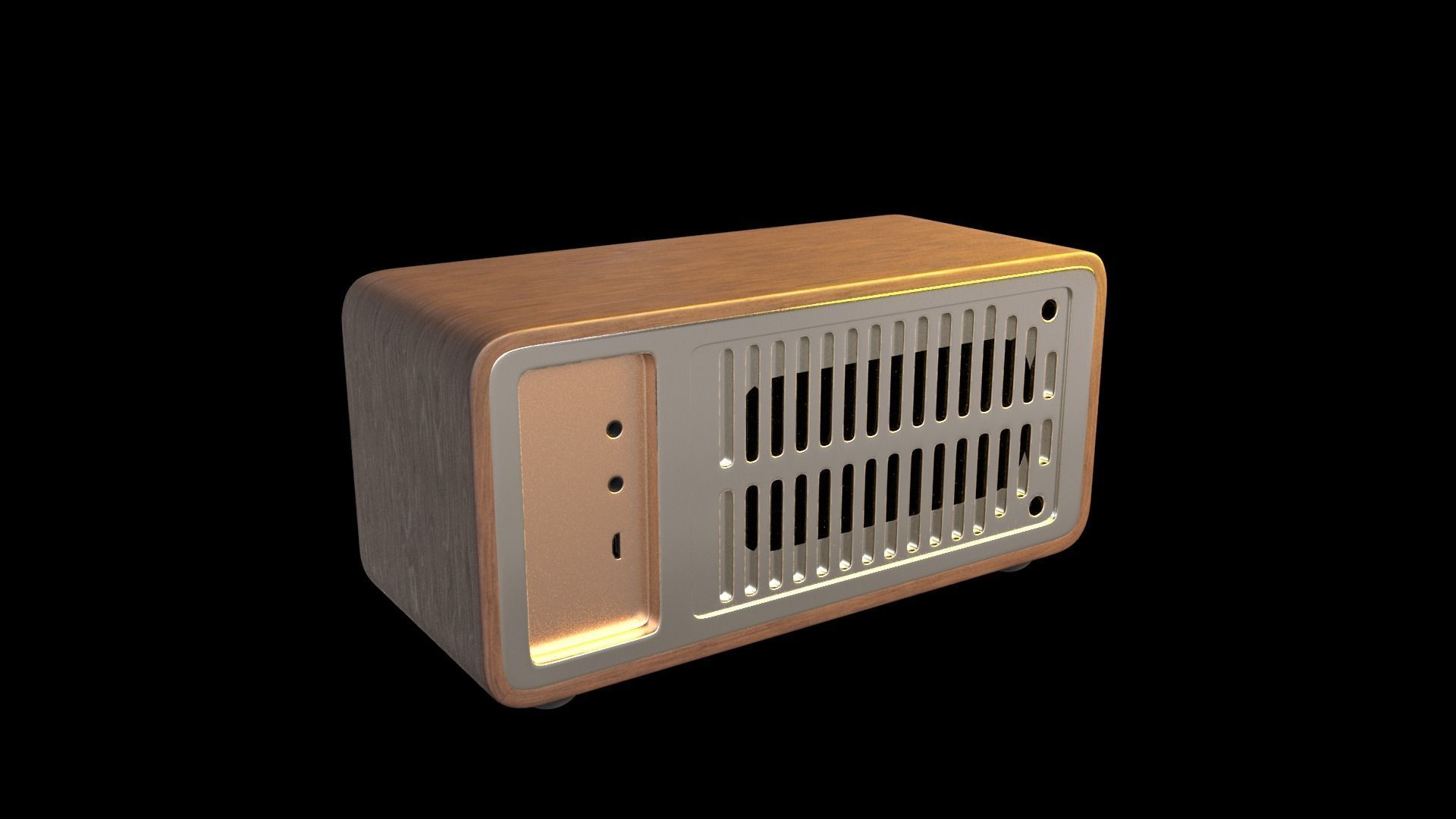 Vintage style radio with Bluetooth connectivity 3D model_31