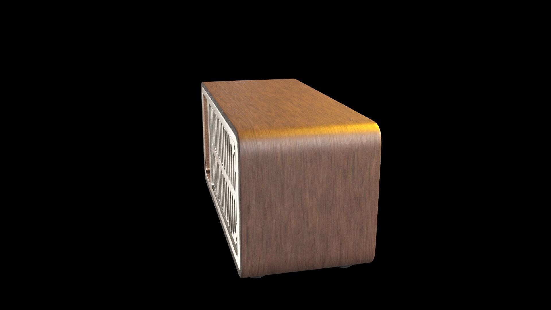 Vintage style radio with Bluetooth connectivity 3D model_23