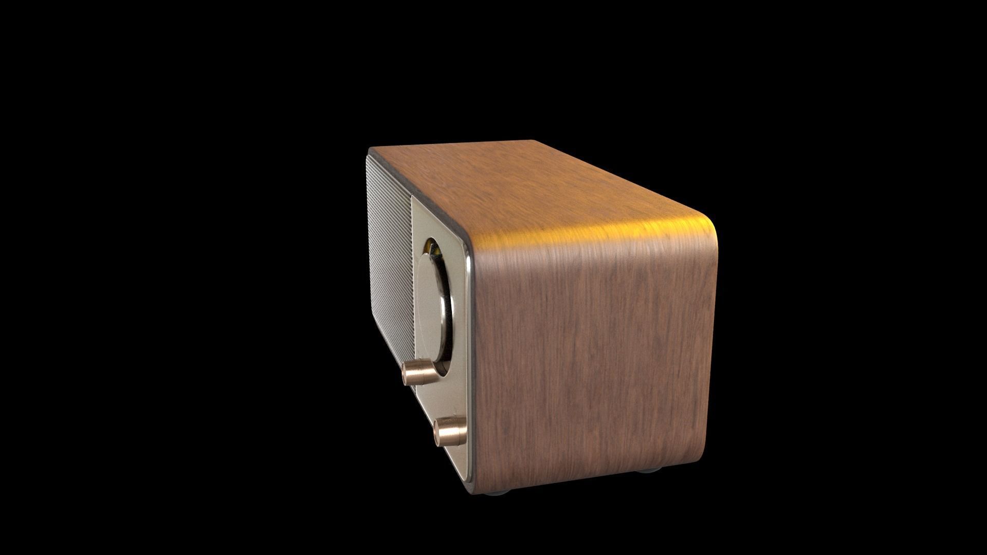 Vintage style radio with Bluetooth connectivity 3D model_35