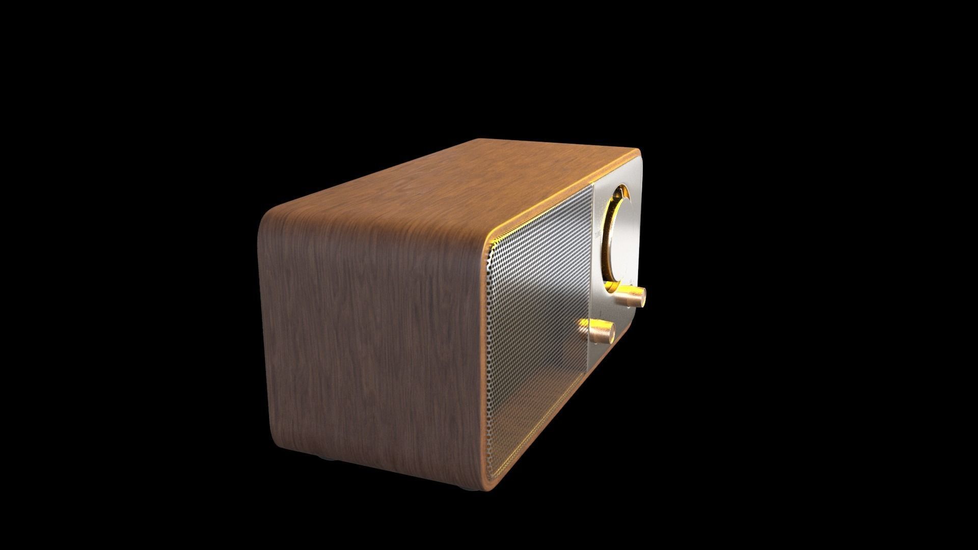 Vintage style radio with Bluetooth connectivity 3D model_16