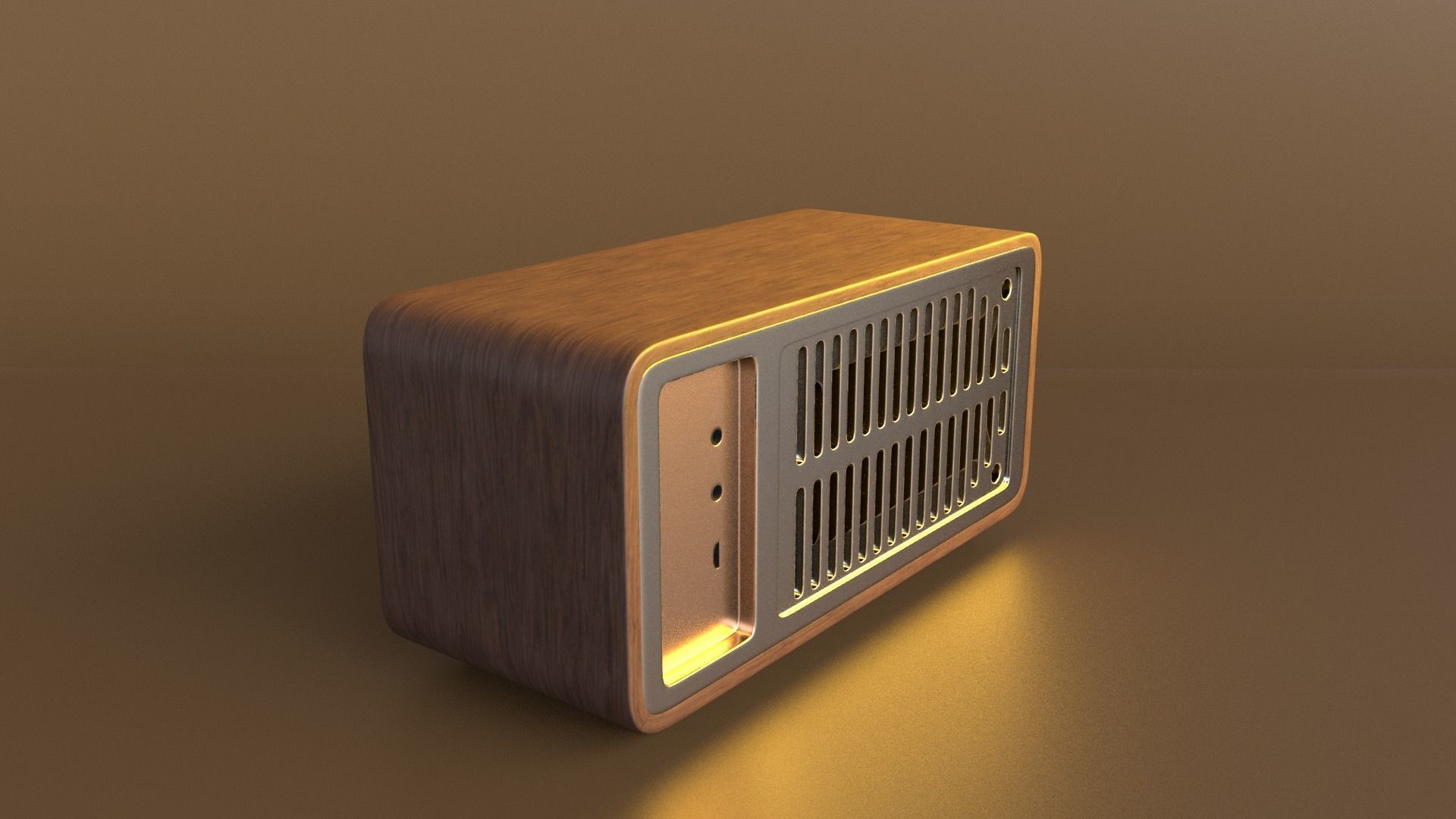 Vintage style radio with Bluetooth connectivity 3D model_4