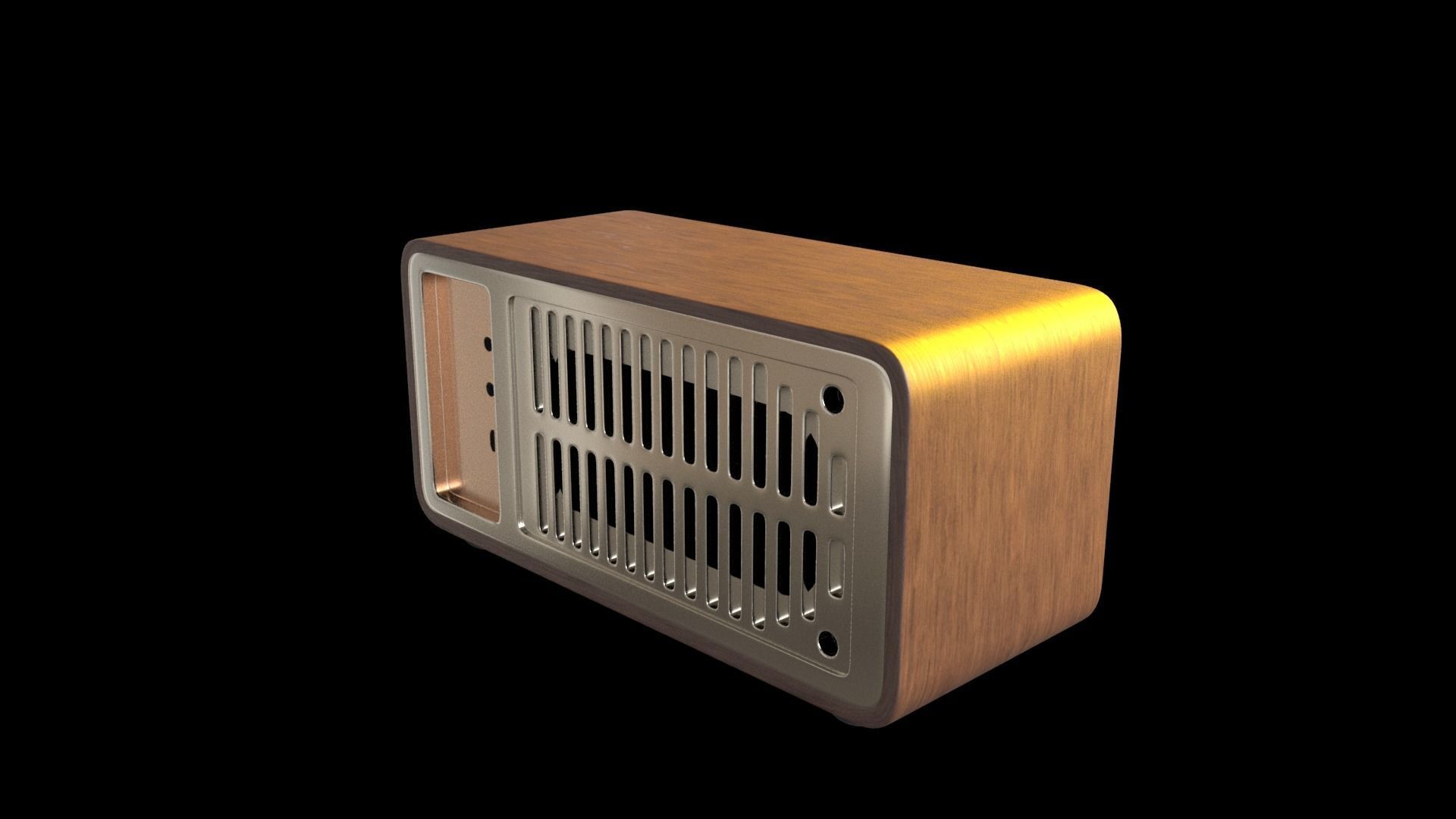 Vintage style radio with Bluetooth connectivity 3D model_26