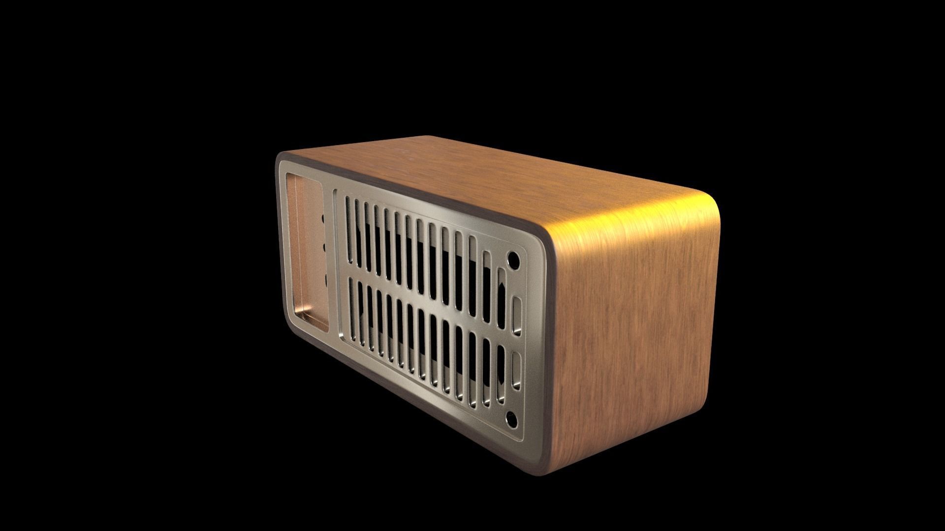 Vintage style radio with Bluetooth connectivity 3D model_25
