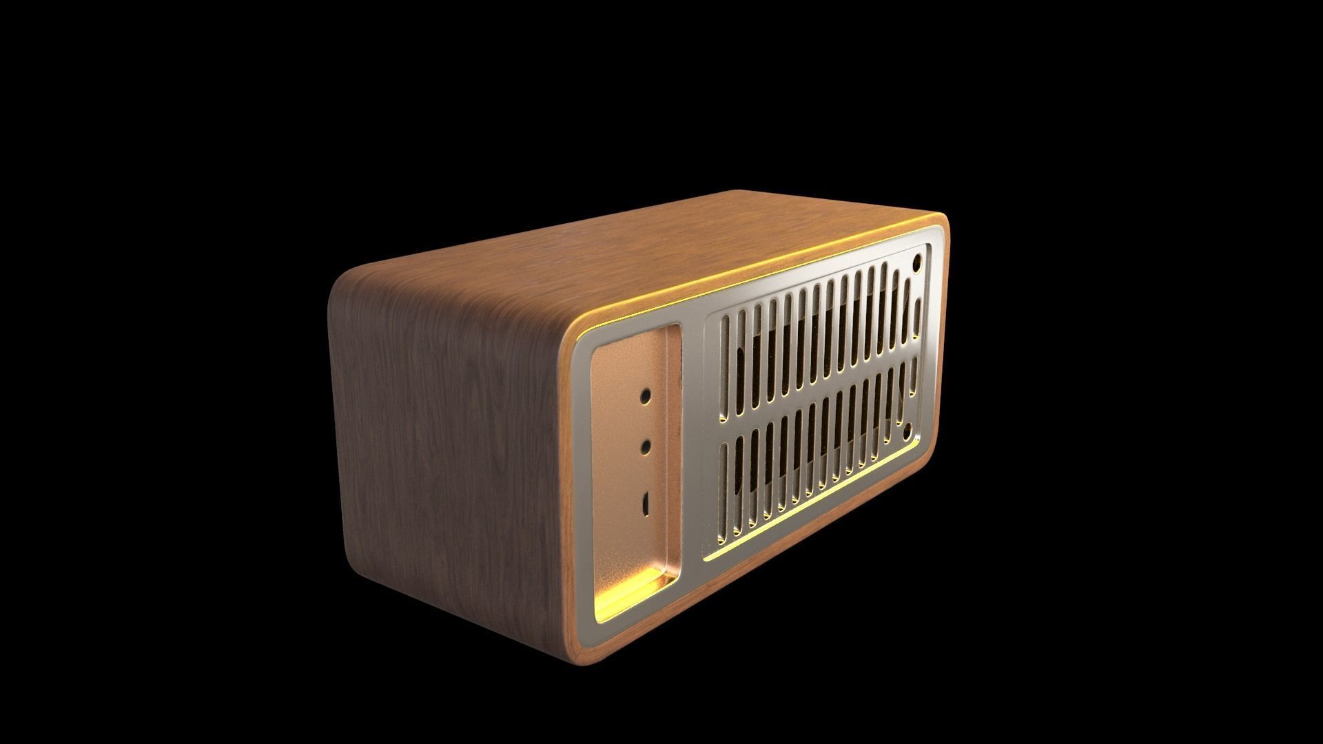 Vintage style radio with Bluetooth connectivity 3D model_34