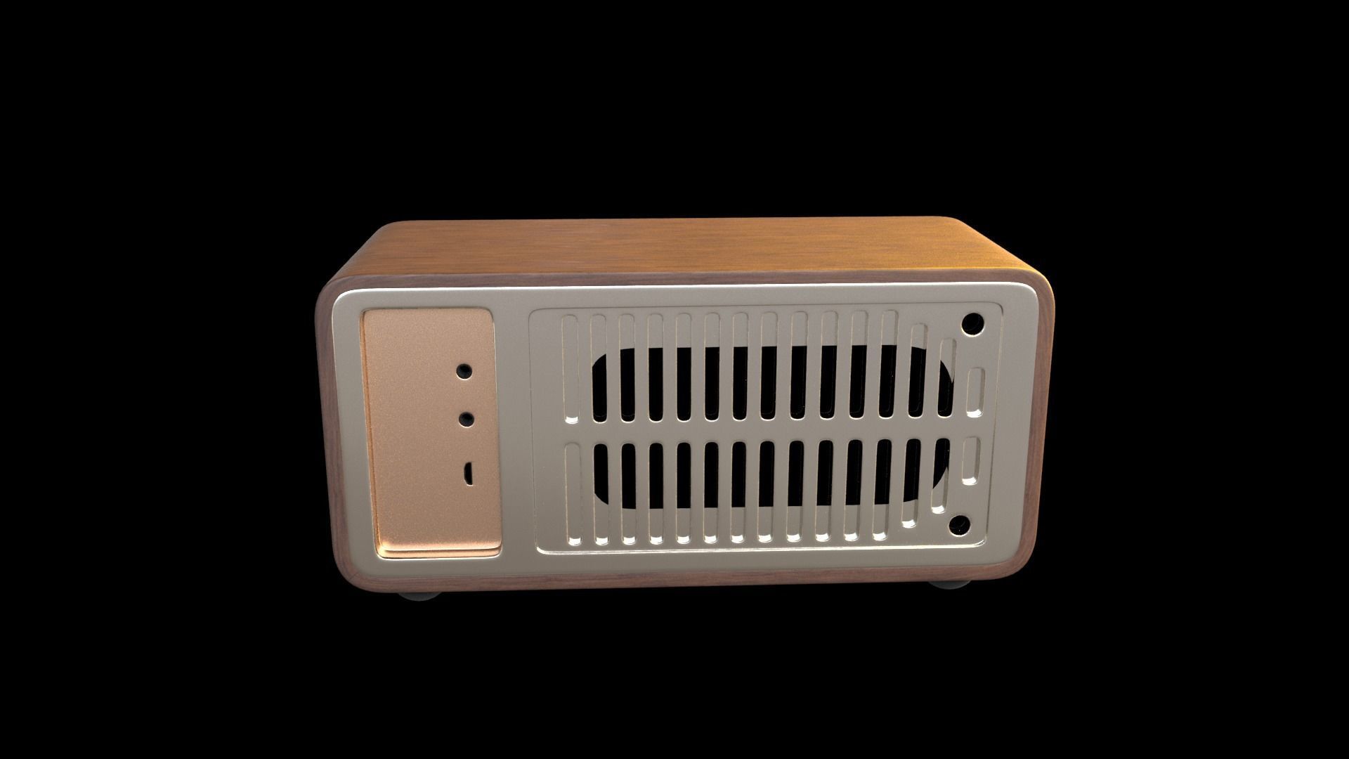 Vintage style radio with Bluetooth connectivity 3D model_29