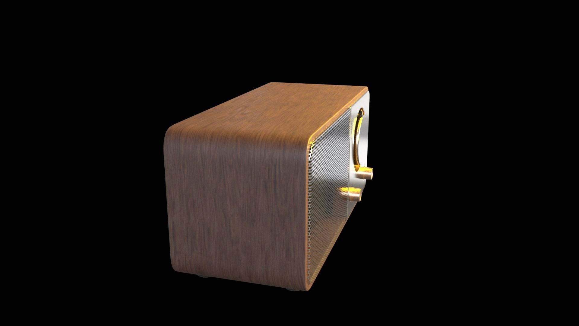 Vintage style radio with Bluetooth connectivity 3D model_18