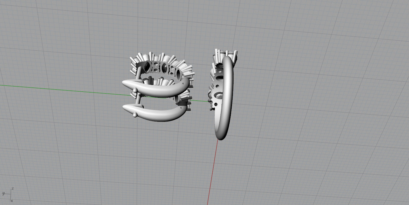 Ring and Earrings 3D print model_9