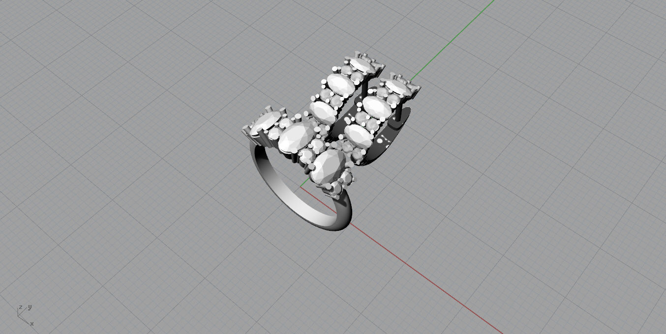 Ring and Earrings 3D print model_12