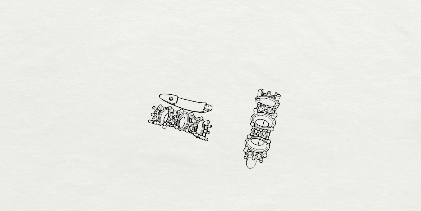 Ring and Earrings 3D print model_22