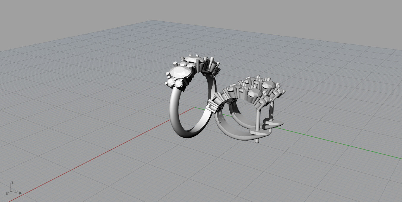 Ring and Earrings 3D print model_7