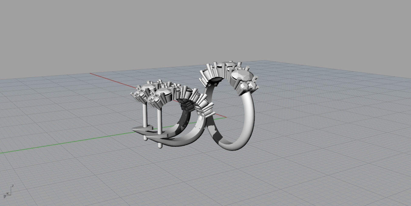 Ring and Earrings 3D print model_8
