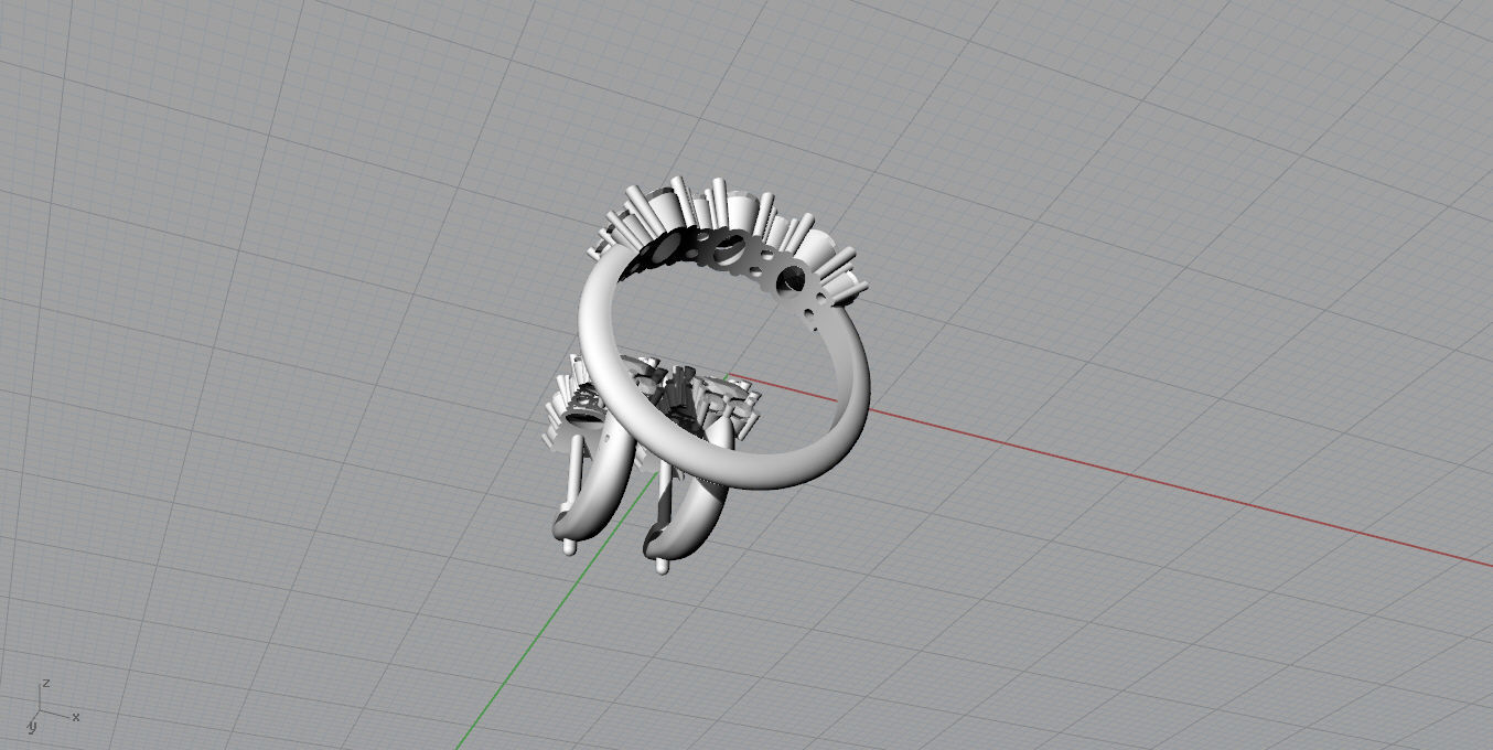 Ring and Earrings 3D print model_10