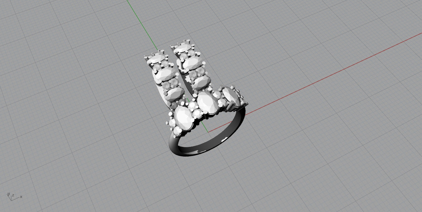 Ring and Earrings 3D print model_11