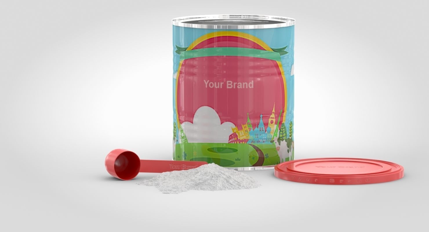 Can of powdered milk free VR / AR / low-poly 3D model | CGTrader