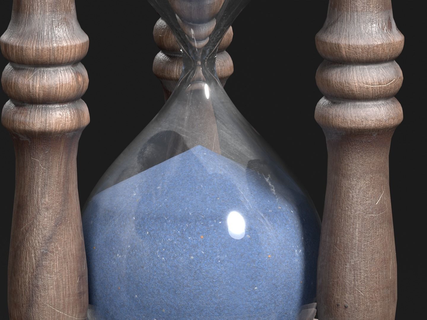 Vintage Hourglass Free 3D model_2