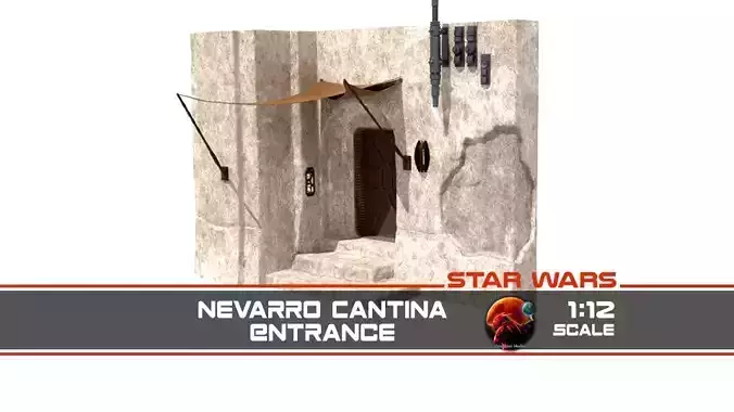 Nevarro Cantina Entrance 1-12 scale Blackseries  3D print model