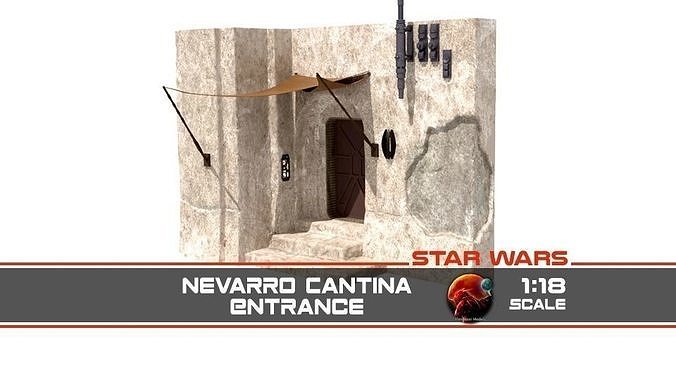 Nevarro Cantina Entrance 1-18 scale Kenner-Hasbro 3D print model