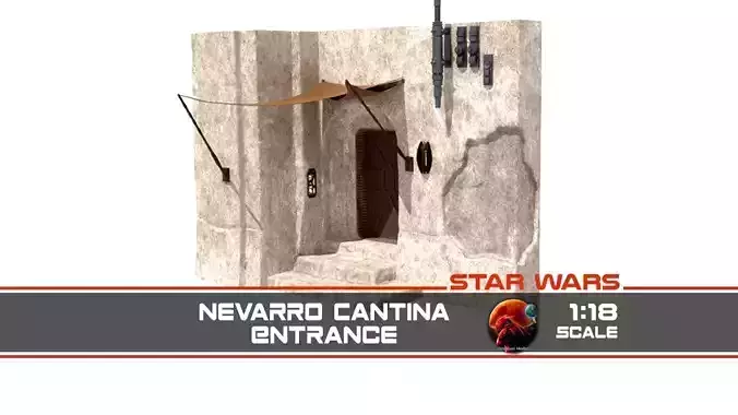 Nevarro Cantina Entrance 1-18 scale Kenner-Hasbro 3D print model