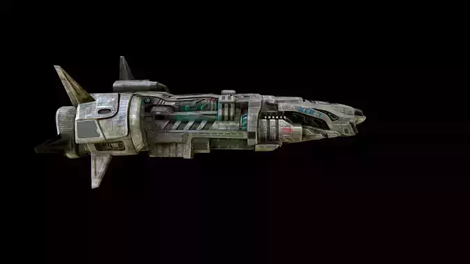Spaceship 3D model  Low-poly 3D model