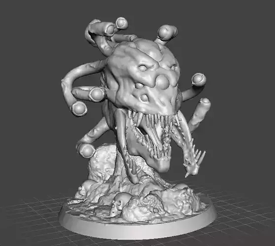 GORGON BEHOLDER BASED MINIATURE MODEL FOR FANTASY GAMES DND RPG 3D print model