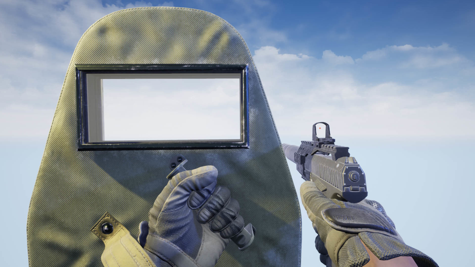 FPS Pistol Tactical Shield Animations Low-poly 3D model_10