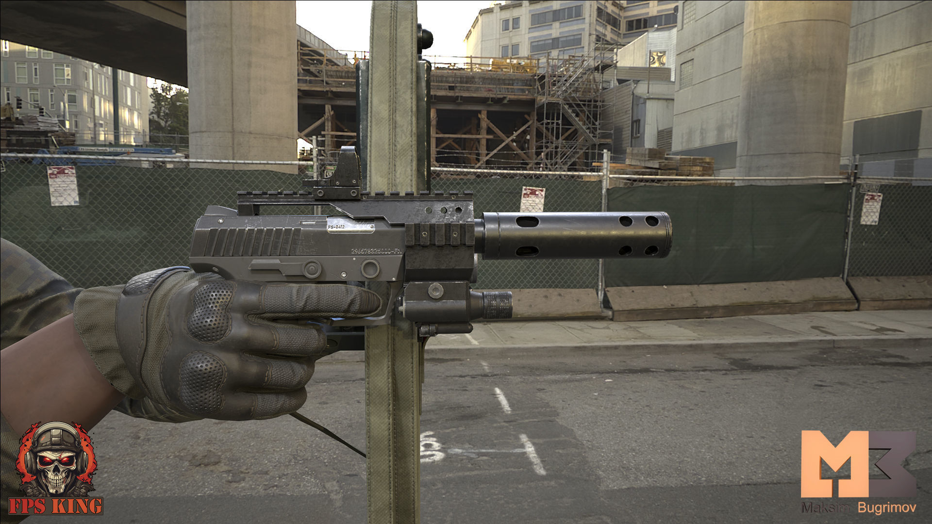 FPS Pistol Tactical Shield Animations Low-poly 3D model_3