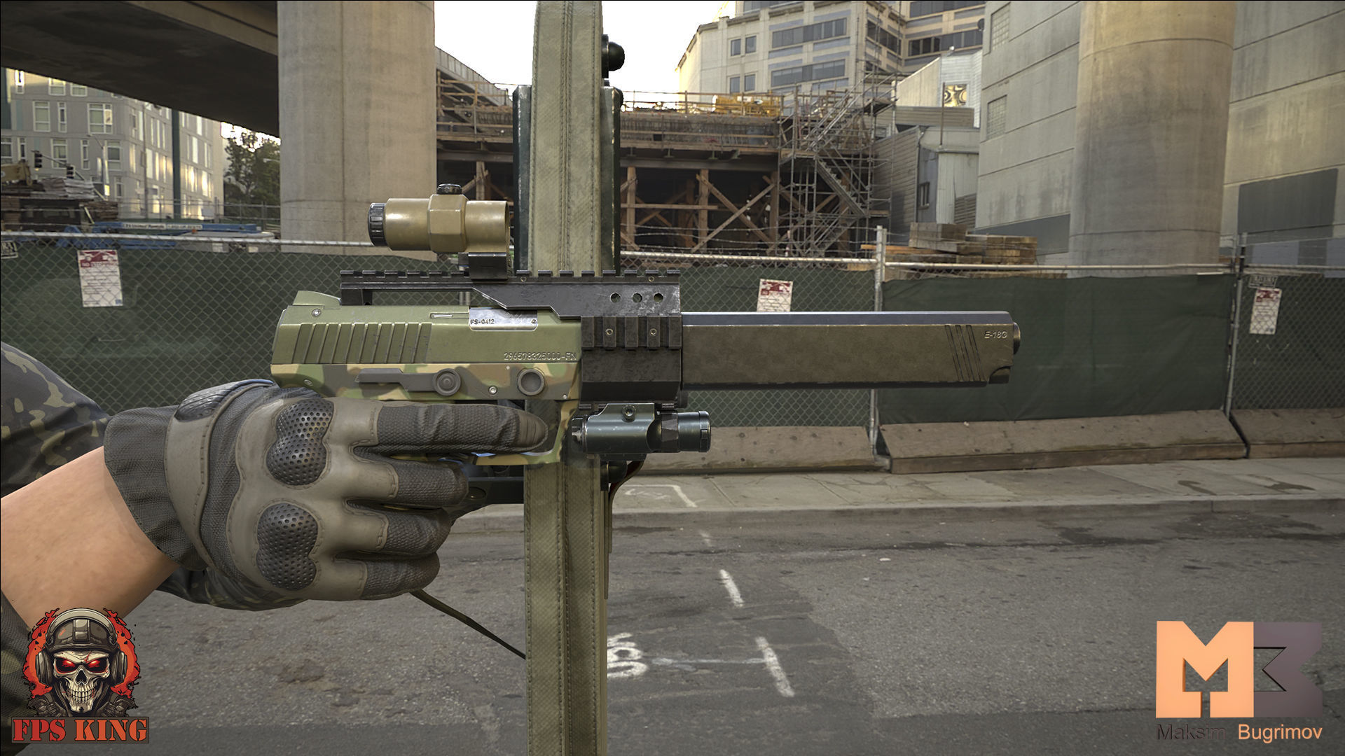 FPS Pistol Tactical Shield Animations Low-poly 3D model_4