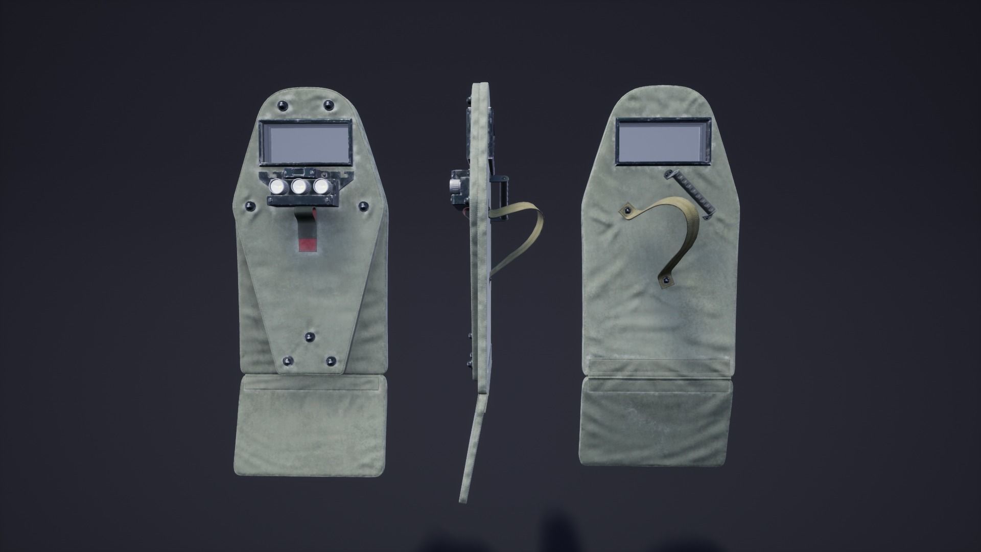 FPS Pistol Tactical Shield Animations Low-poly 3D model_11