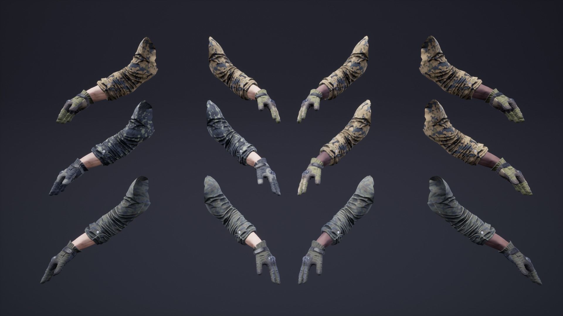 FPS Pistol Tactical Shield Animations Low-poly 3D model_14