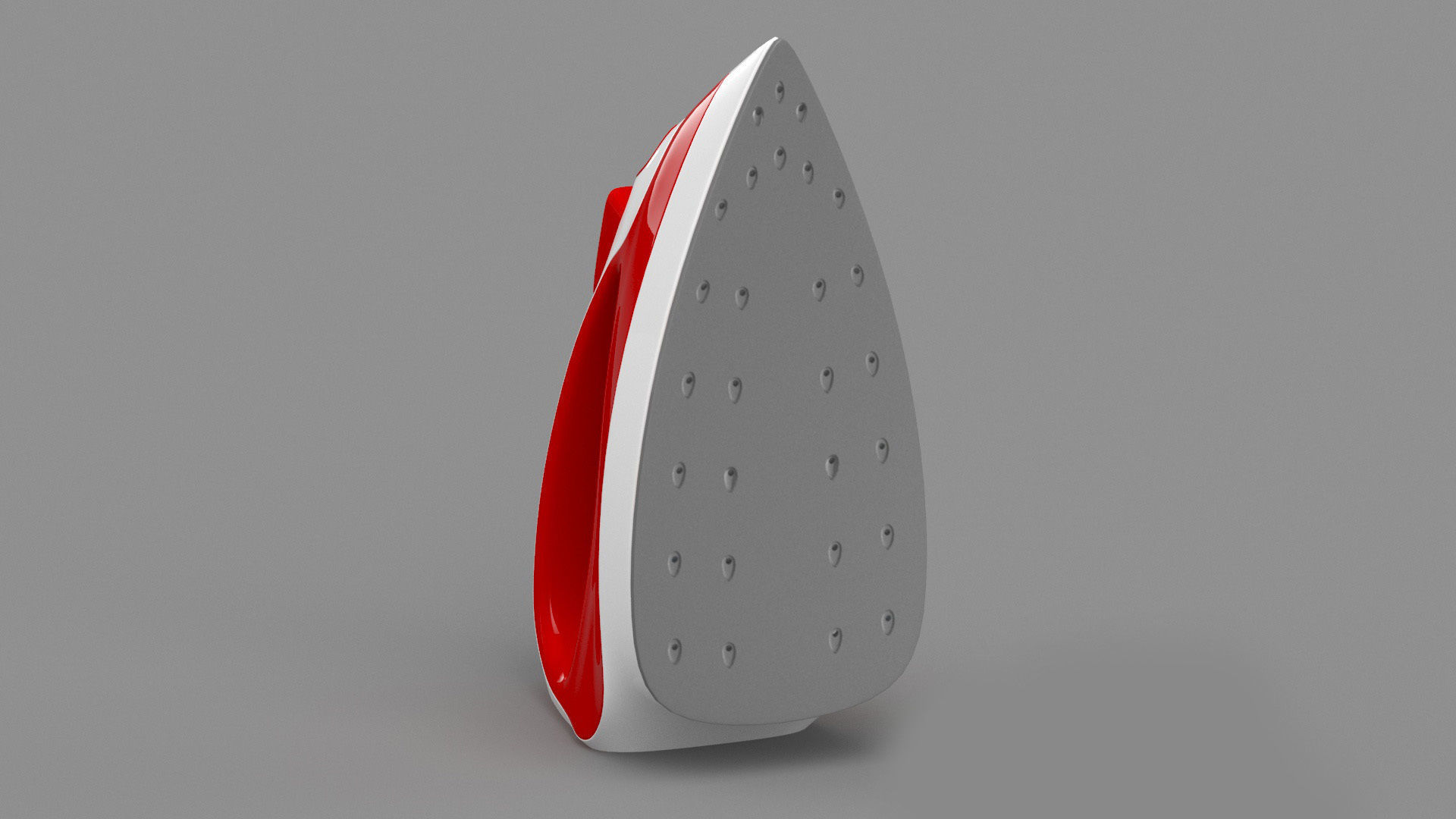 Clothes Iron red 3D model_3