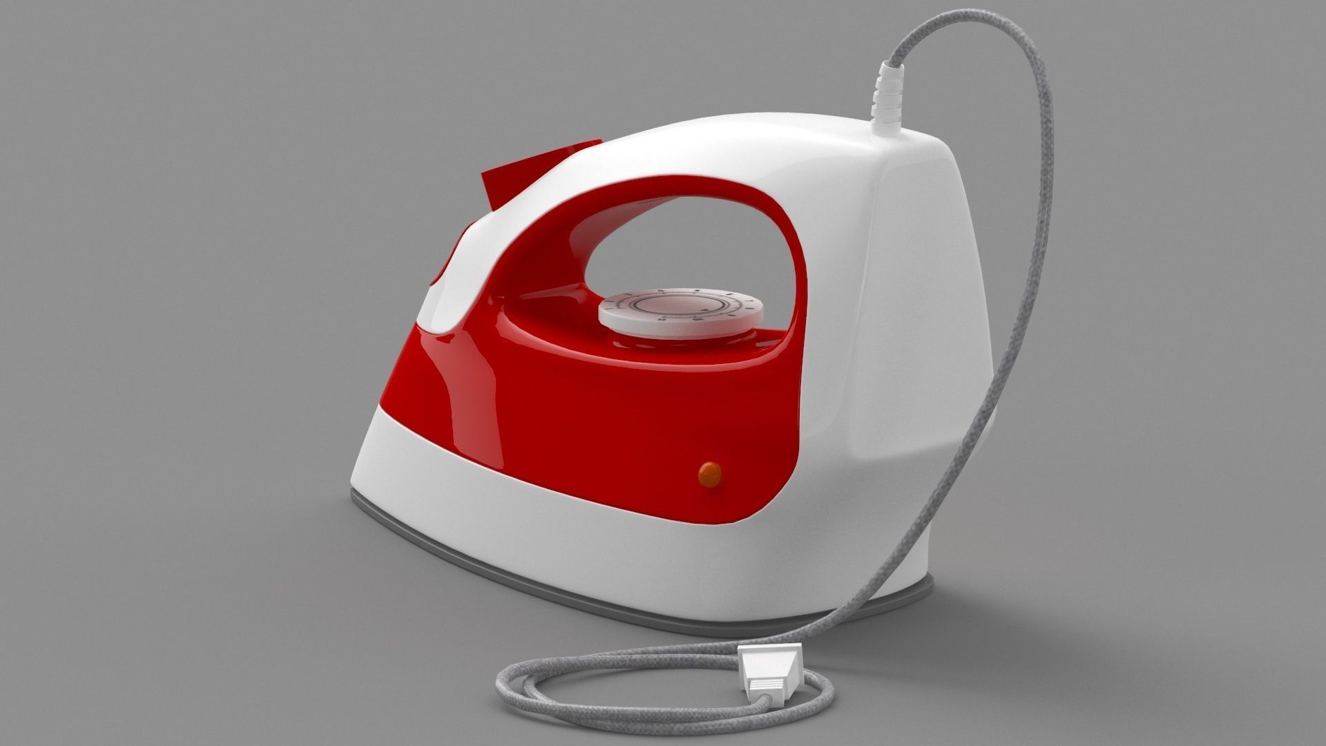 Clothes Iron red 3D model_2