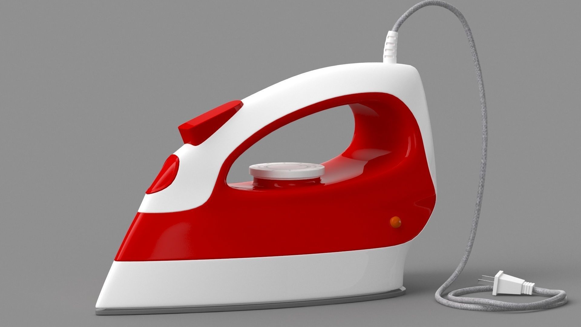 Clothes Iron red 3D model_1