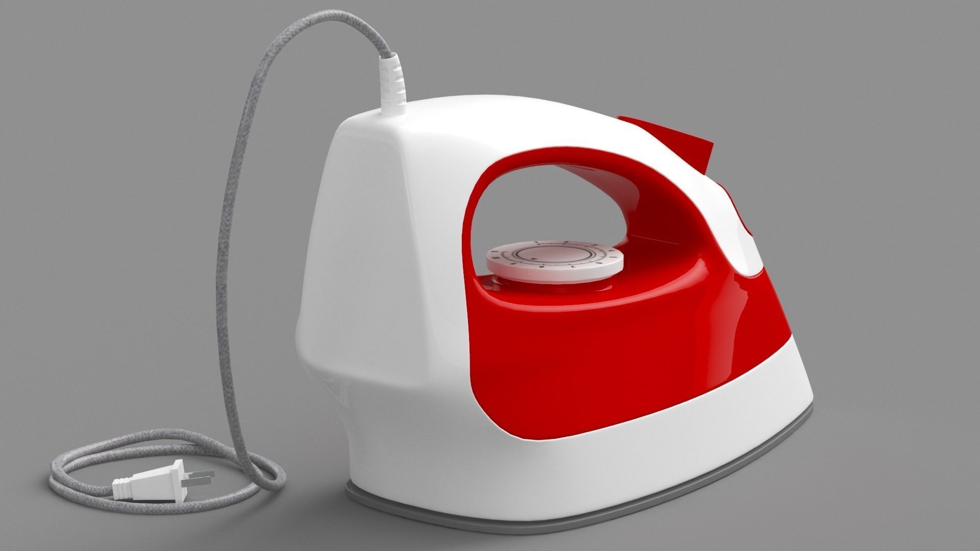 Clothes Iron red 3D model_4
