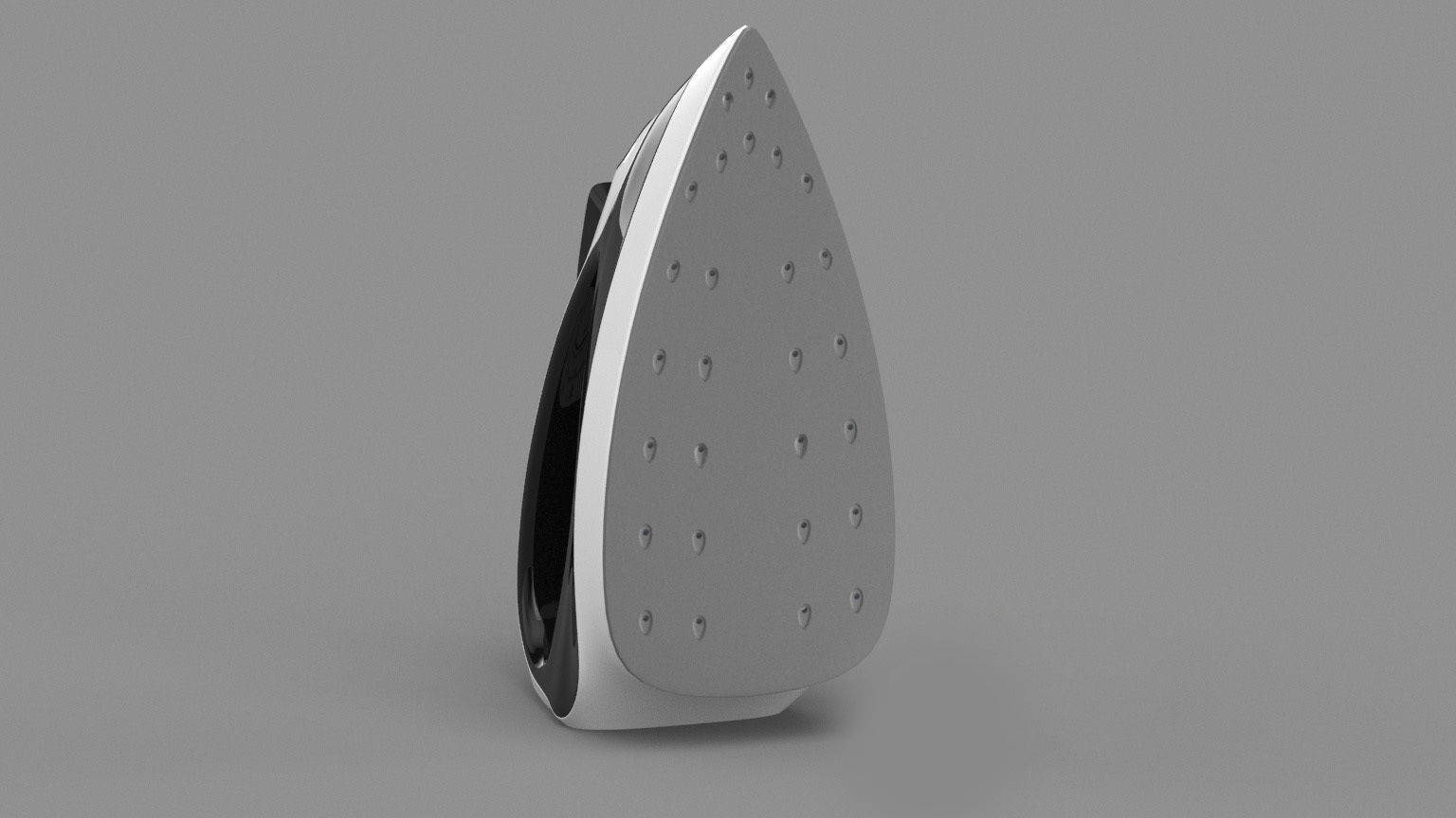Clothes Iron black 3D model_3