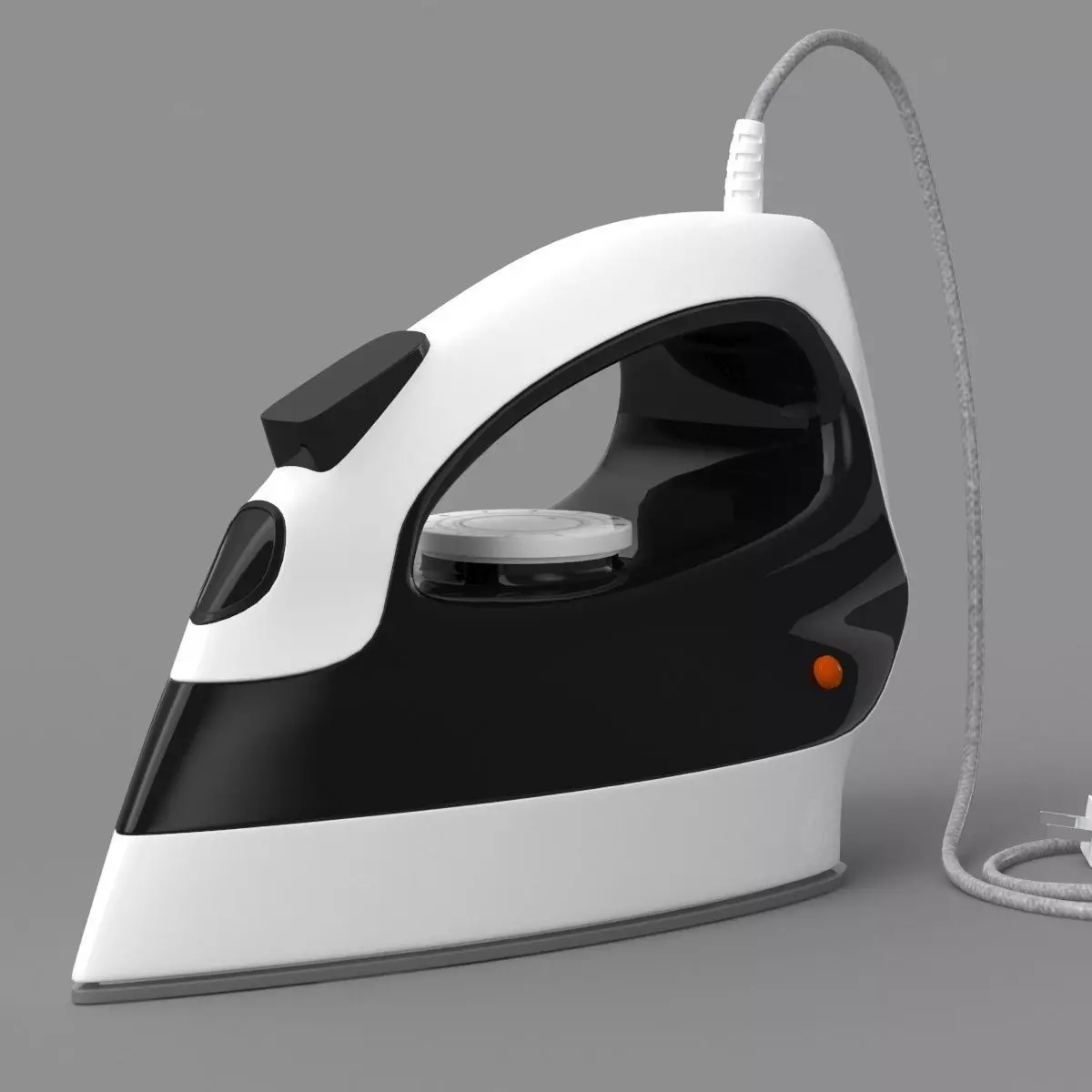 Clothes Iron black 3D model_0