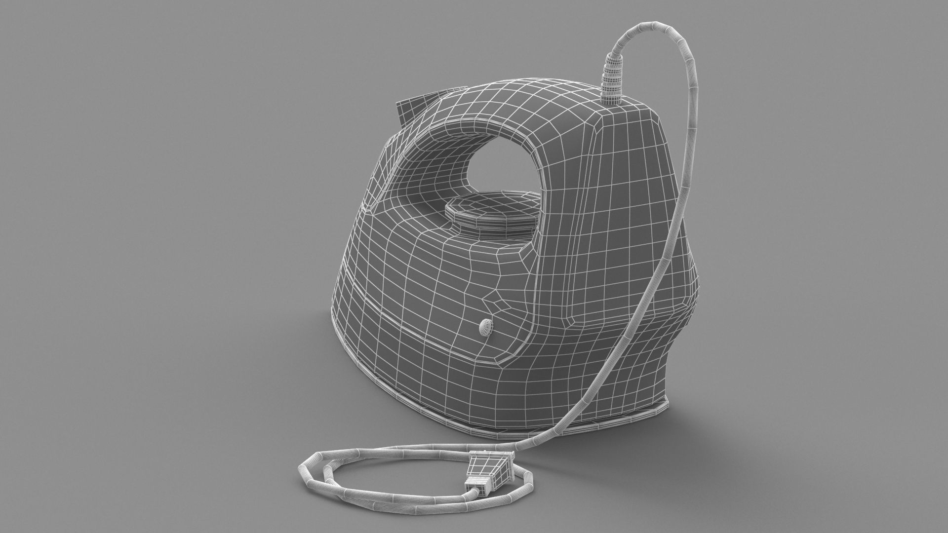 Clothes Iron black 3D model_8