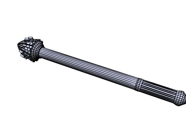 Mace  club 3D model_4