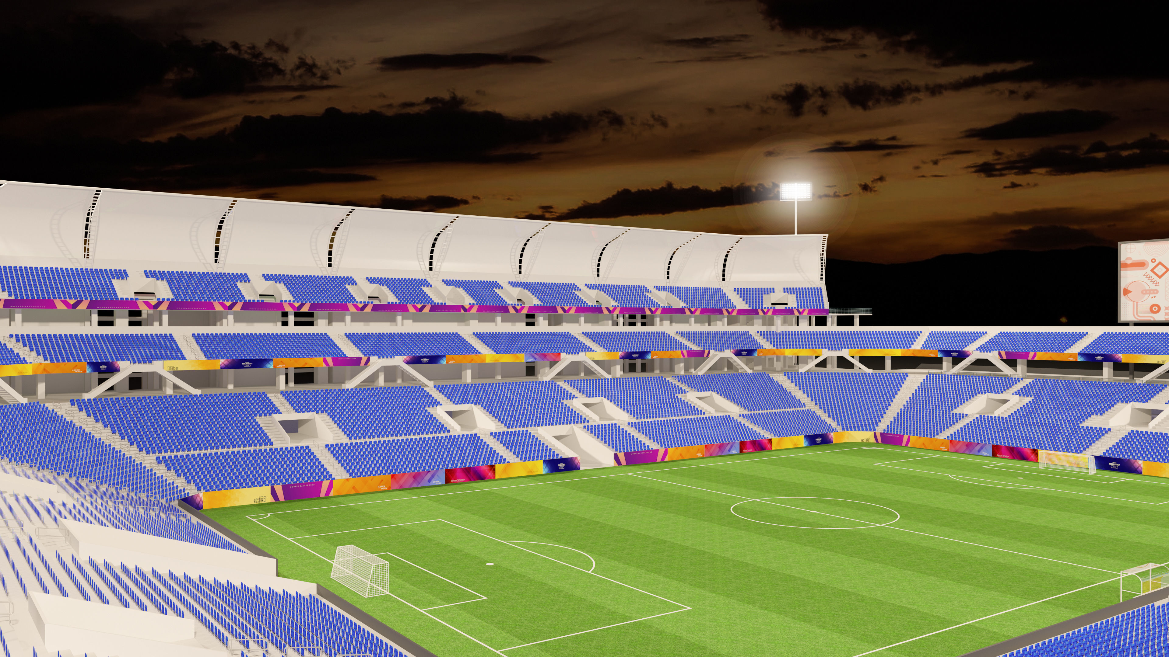 Soccer Stadium 3D model_1