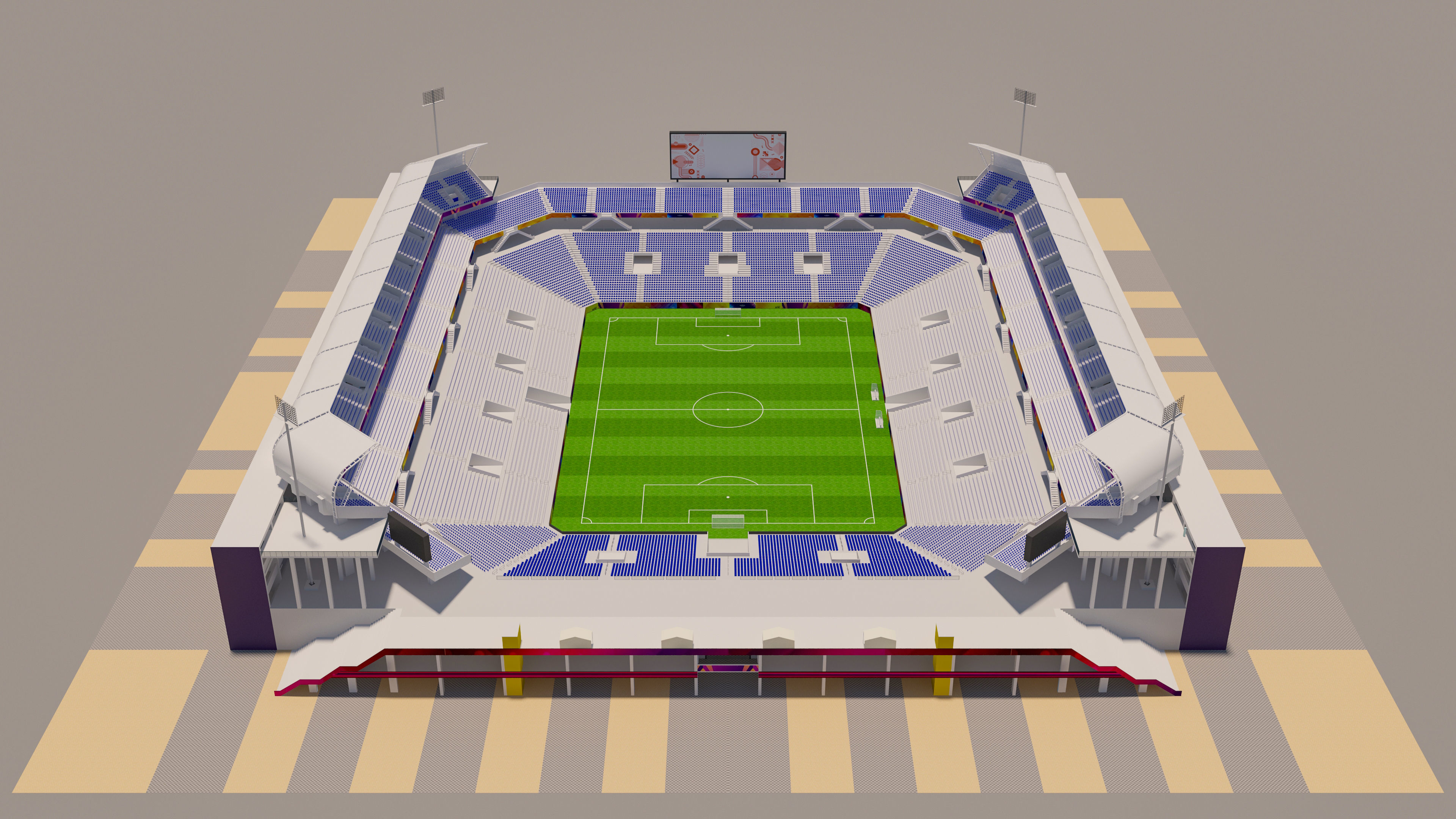Soccer Stadium 3D model_4