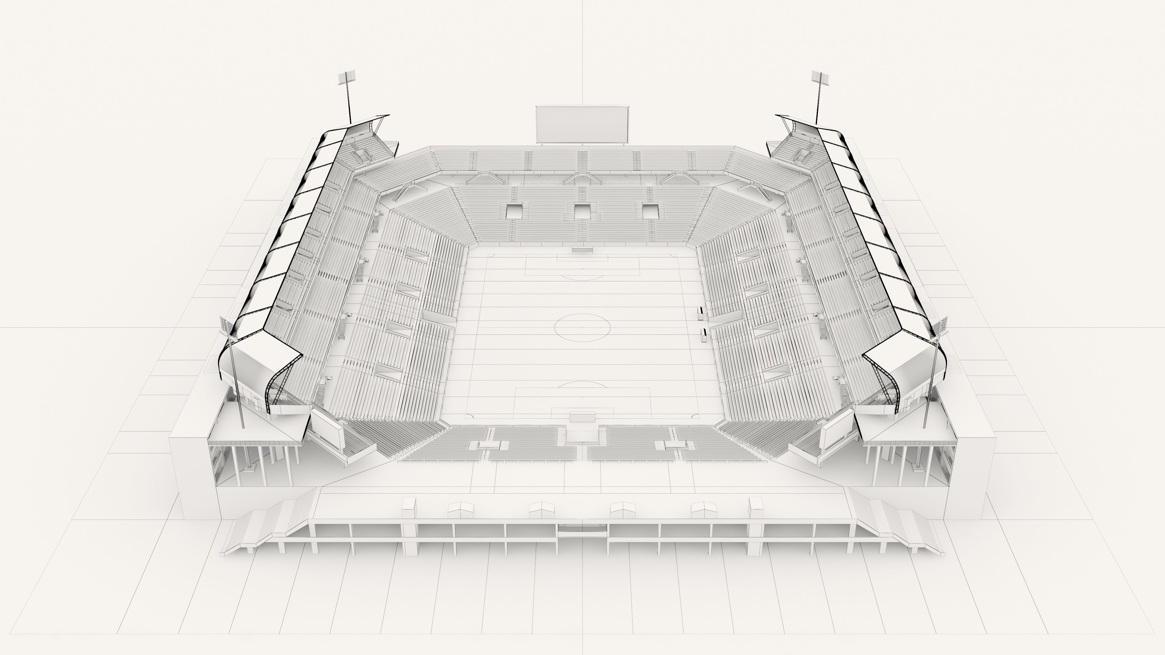 Soccer Stadium 3D model_7