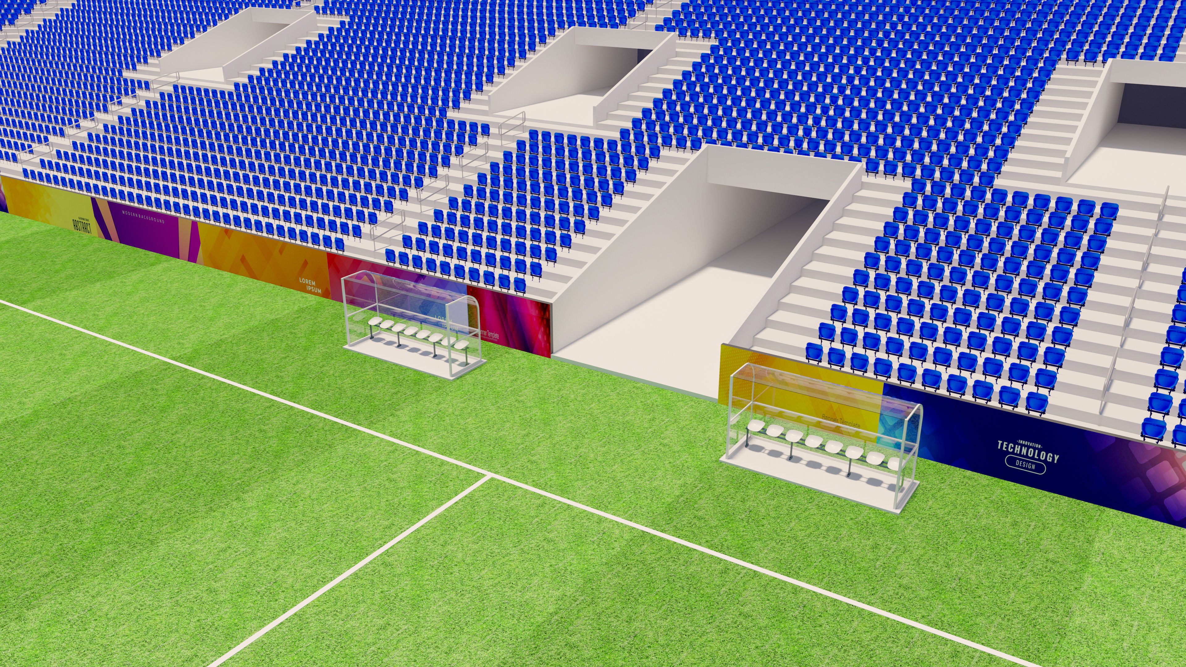 Soccer Stadium 3D model_2