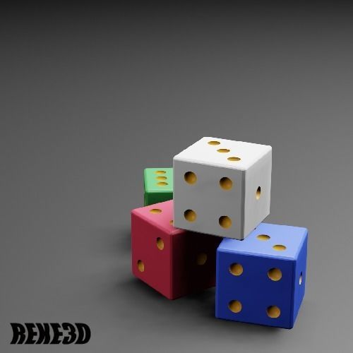 Dice Set 3D print model_1