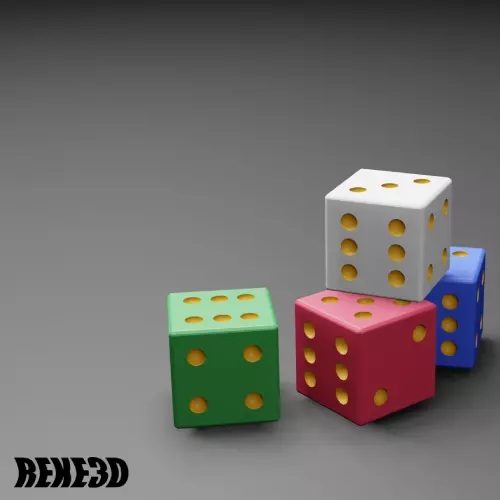 Dice Set 3D print model_0